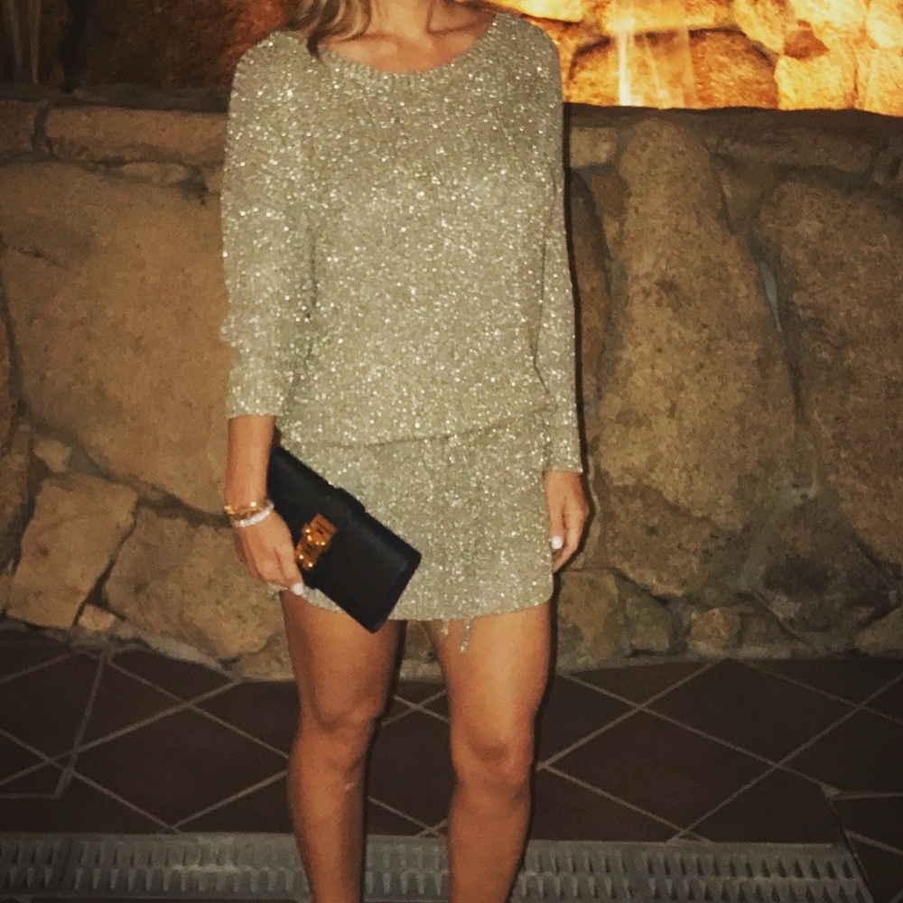 One Teaspoon Gold Mini Dress